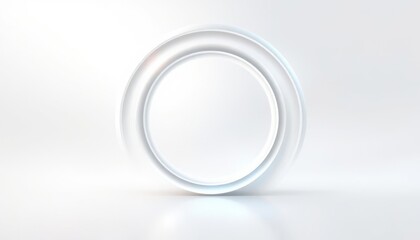 Fototapeta premium a close up of a white circular object with a white background, pearlescent white,