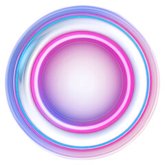 Fototapeta premium PNG Pink and blue neon circular purple light illuminated.