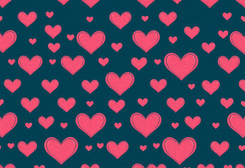 Obraz premium Valentine's Day card design. Illustration with oil paint. Pattern for printing on wall decorations, covers, wallpapers