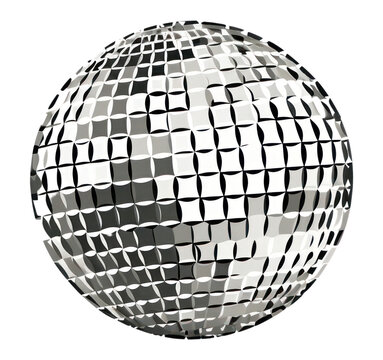 recommend clip art: PNG  Disco ball sphere white background technology.