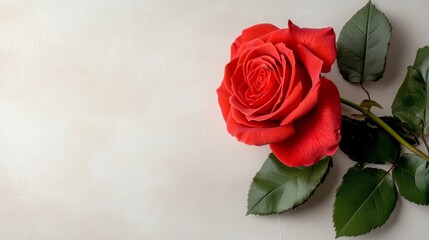 Single Red Rose for Valentine