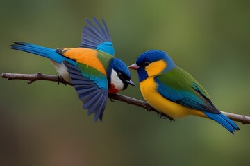 Fototapeta premium blue and yellow macaw