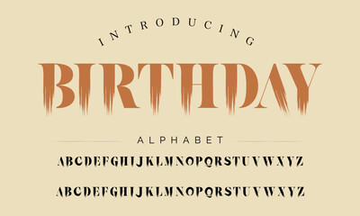 vector brush style font, alphabet, typeface