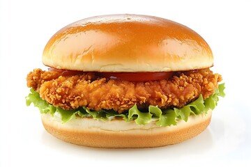 Chicken sandwich isolated on a white background