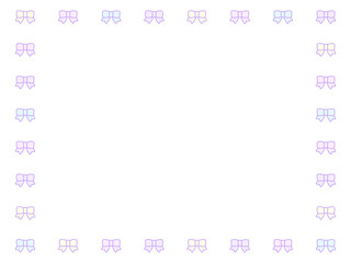 4:3 ファンシーでレトロなリボンのフレーム⭐︎PNG