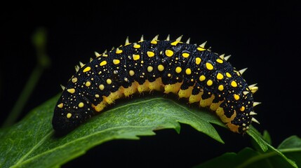 Fototapeta premium caterpillar on a leaf