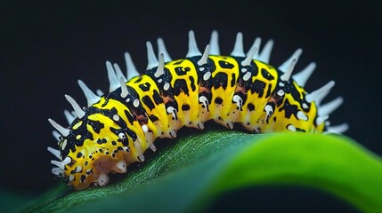 Fototapeta premium caterpillar on a leaf