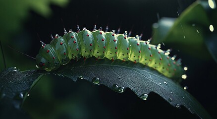 Naklejka premium close up of caterpillar