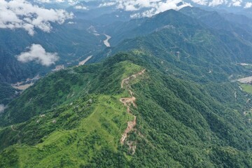 Naklejka premium India's Forested Mountains and Hills near Malegaon Acharya
