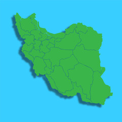 iran country map icon vectors illustration symbol design
