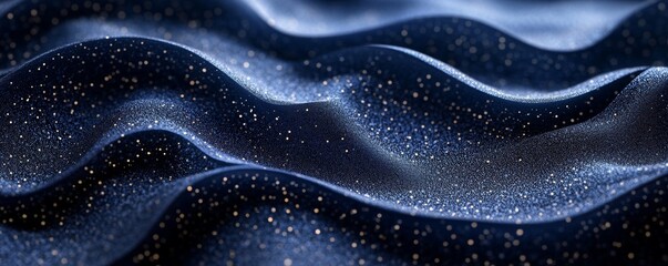 Grainy poster background, abstract dark blue black noisy color gradient shape texture banner header cover backdrop design, Generative AI