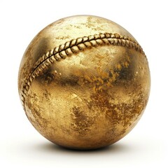Golden baseball showing success and winning concept