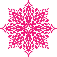 Beautiful flower art and mandala vector design