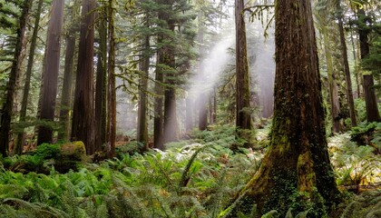 Obraz premium A captivating interplay of light and leaves. 