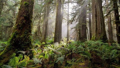 Fototapeta premium A sanctuary of peace in a luminous forest. 