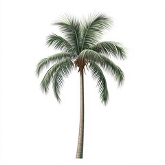 palm tree isolated on white