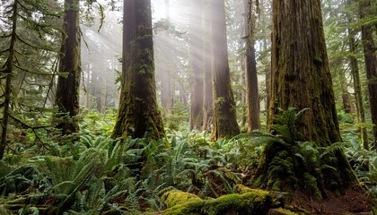 Obraz premium Discover the secrets of the forest in the glow. 