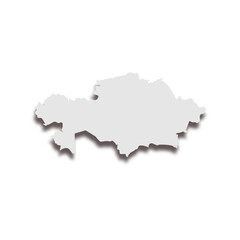 Obraz premium map of the country of kazakhastan vectors illustration symbol design