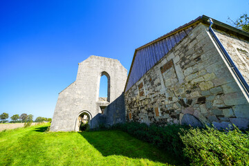 View of the old ruins of Schaaken Monastery. Benedictine monastery near Lichtenfels.
