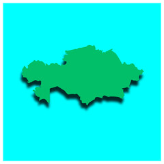 map of the country of kazakhastan vectors illustration symbol design