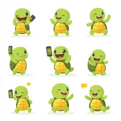 Obraz premium set of funny cartoon animals
