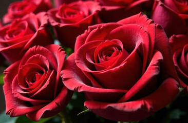 Close-up of a red rose flower.