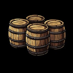 barrel isolated on black