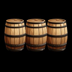 wooden barrel isolated on white