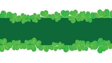 Shamrock Green Frame with Place for Text. National Irish spring holiday Happy Saint Patrick's Day concept vector
