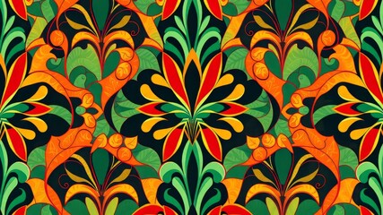 Art Deco Seamless Pattern, Art Nouveau, Bright, Bold, Geometric, Design