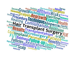 Hair Transplant Word Cloud