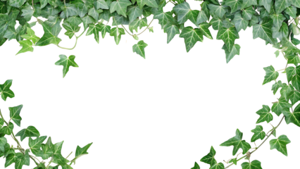 english ivy background green wall isolated on a white background PNG.AI GENERATED
