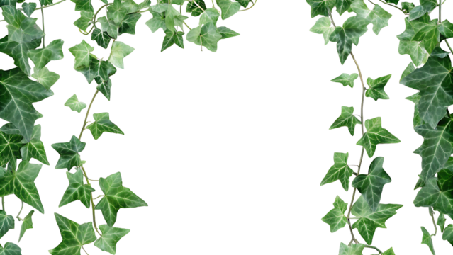 english ivy background green wall isolated on a white background PNG.AI GENERATED