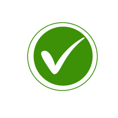 Green correct check mark symbol two version