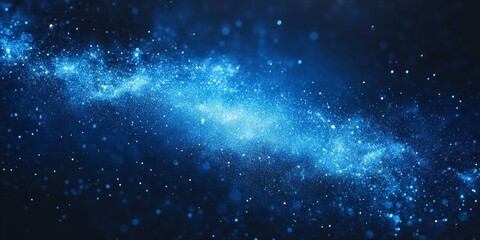 Obraz premium Light blue ray dark blue background grainy gradient noise texture banner design, Generative AI