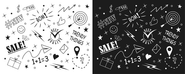 Creative promotion sale concept. Vector illustration