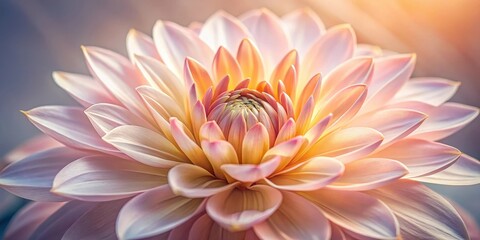 Fototapeta premium A close-up shot of a delicate flower with its petals unfolding like tiny wings, revealing intricate details and subtle colors
