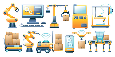 Industrial Automation Equipment Illustrations