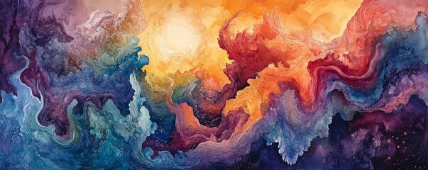 Diverse creativity in watercolor art, Generative AI