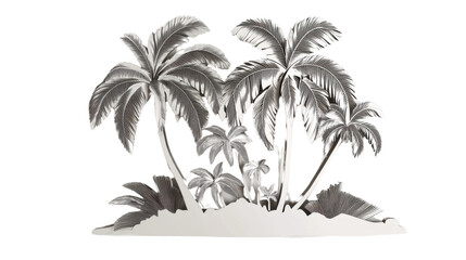 Fototapeta premium Palm tree, transparent background