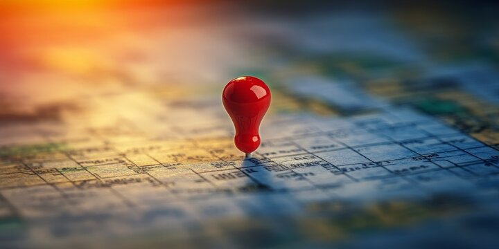 Marked Calendar Date with Red Pin