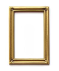 A decorative golden picture frame with an empty interior, ready for artwork or photos.