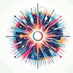 Obraz premium abstract background with colorful circles