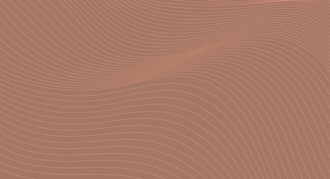 Luxury Mocha Mouse  vector background. Soft abstract background design. Modern wavy line pattern in mocha mousse tones. Premium soft stripe texture for business banner