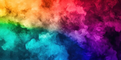 Fototapeta premium Colorful smokey background with a rainbow