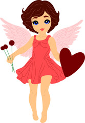 cupid with heart