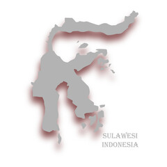 Sulawesi island map vector illustration symbol design