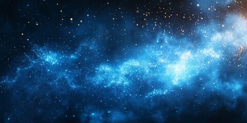 Naklejka premium Blue gradient background grainy noise texture effect smooth blurred landing page backdrop website header design, Generative AI