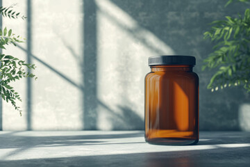 amber jar mockup