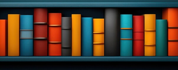 3D Large bookshelf filled with books labeled General Knowledge, symbolizing access to education, research, and lifelong learning, clean home library background